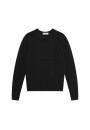Crew neck sweater with logo in merino wool - Eddie