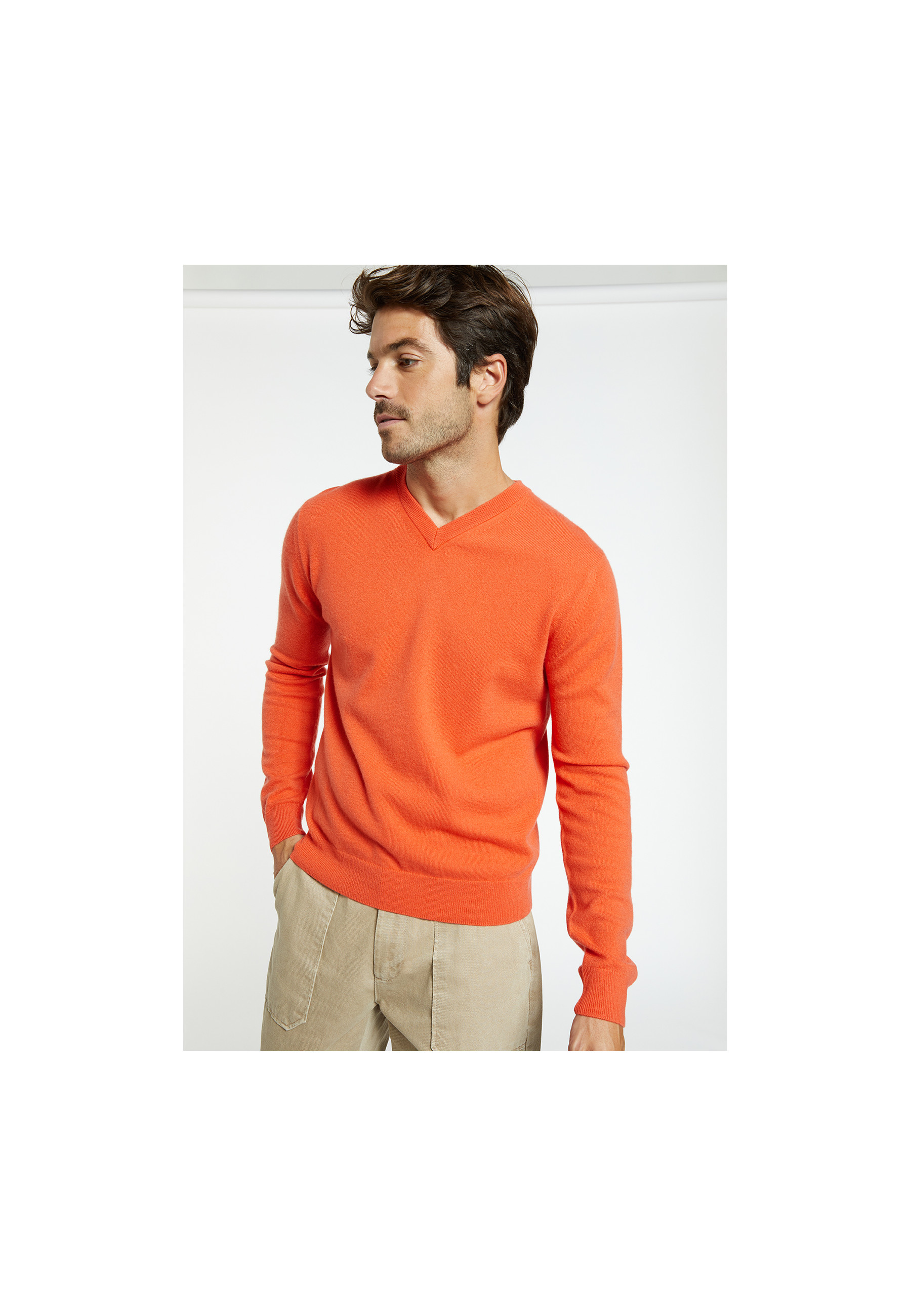 Pull col V en cachemire - Evann 8270