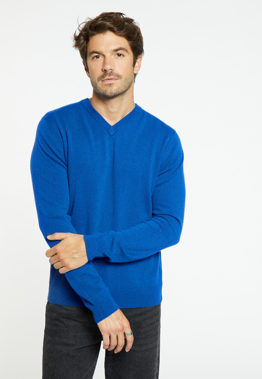 Suéter de cashmere com decote em V - Evann