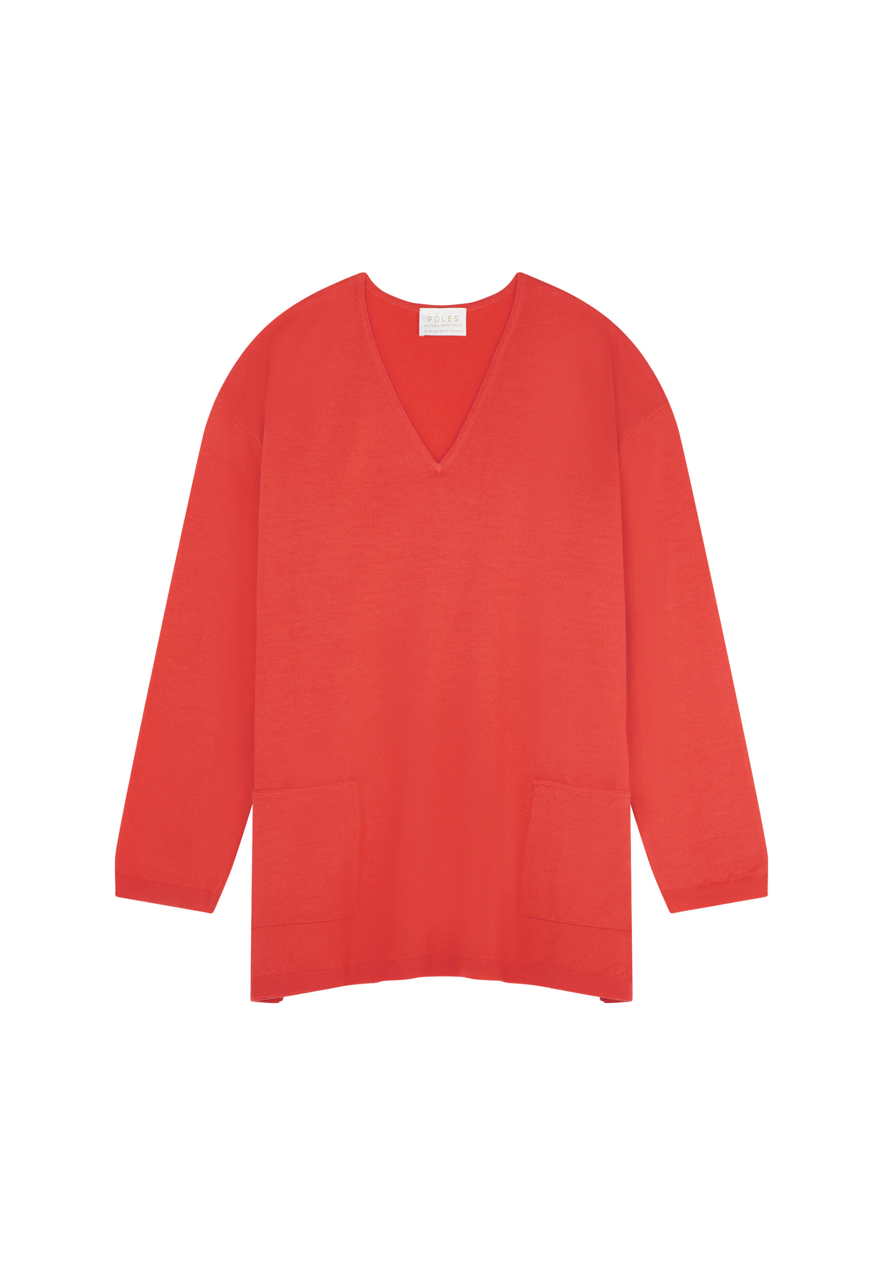 Loose-fitting merino wool sweater with pockets - Albertine