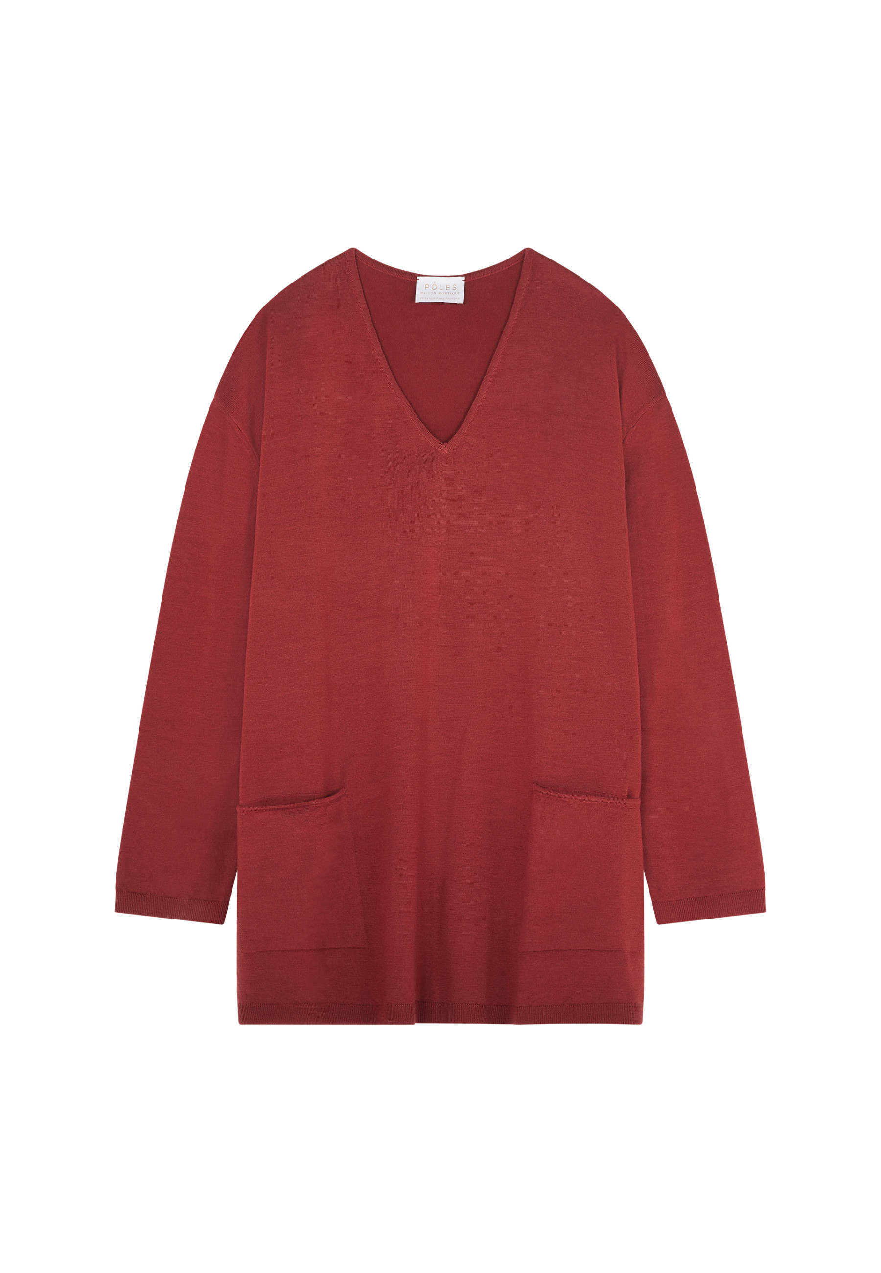 Loose-fitting merino wool sweater with pockets - Albertine