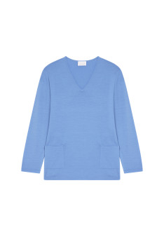 Pull ample à poches en laine mérinos - Albertine