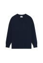 Loose sweater with V-neck slits in cashmere - Alienor