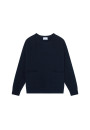 Loose-fitting cashmere and wool sweater with pockets - Davina