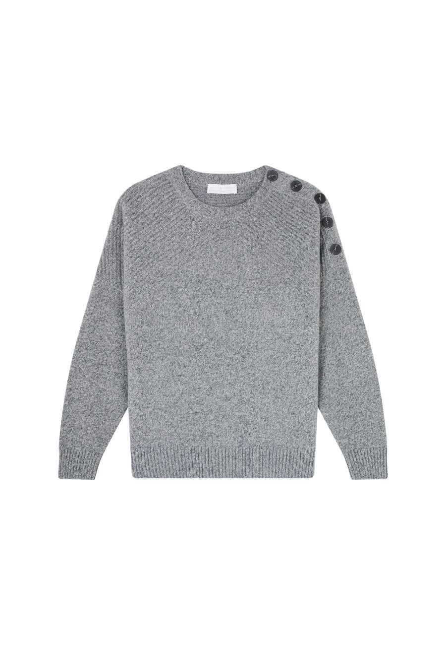 Wool and cashmere button-down sweater - Charlie