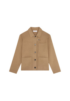Merino wool jacket with buttons and pockets - Coline