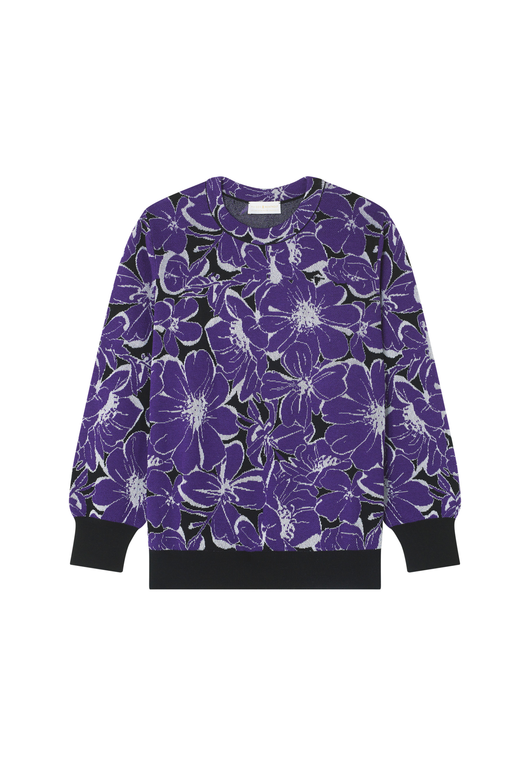 Merino wool patterned sweater - Cassiopé