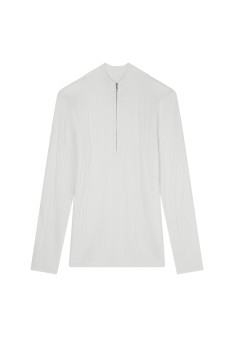 Pull col zippé en laine mélangée - Cacilda