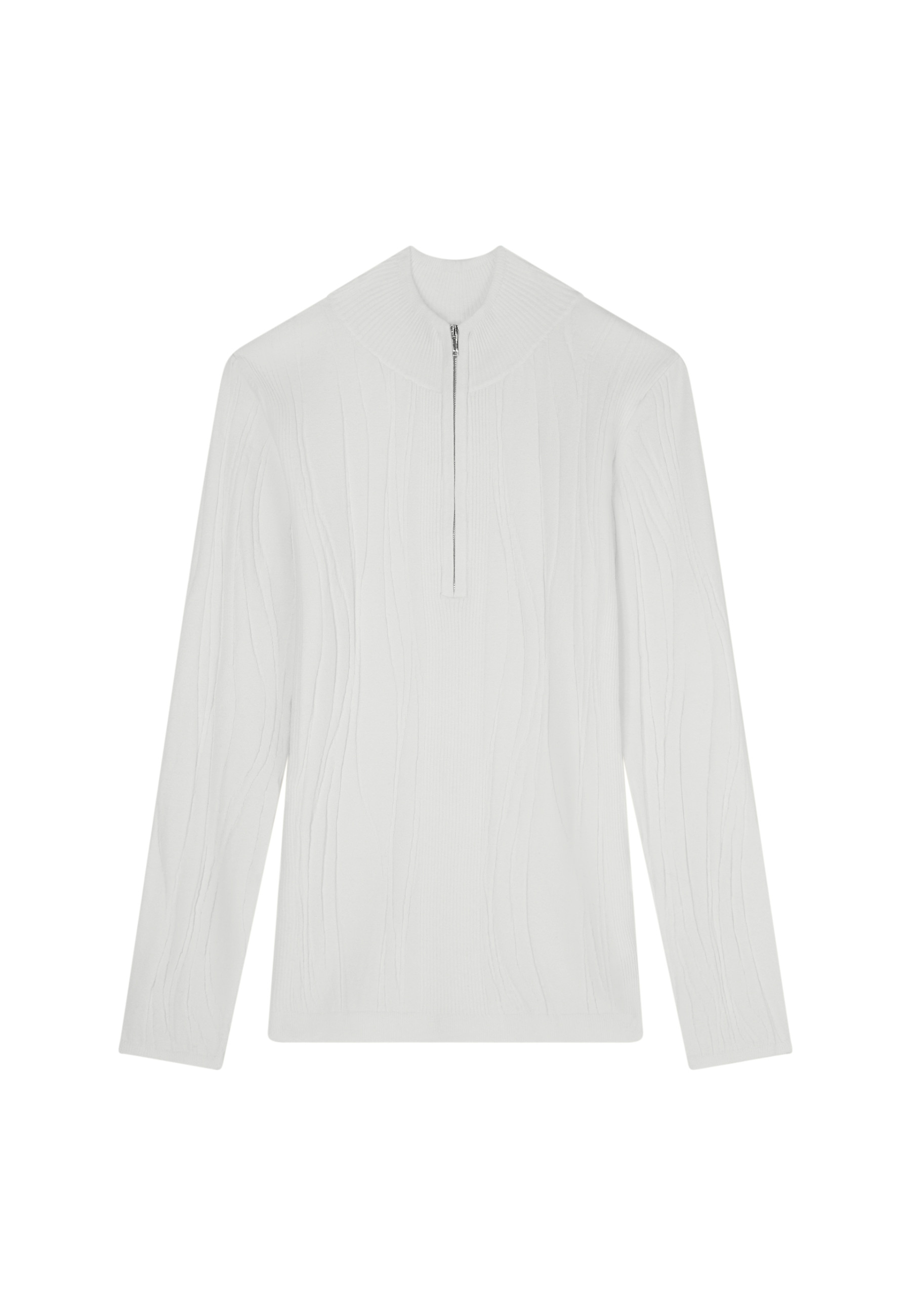 Pull col zippé en laine mélangée - Cacilda