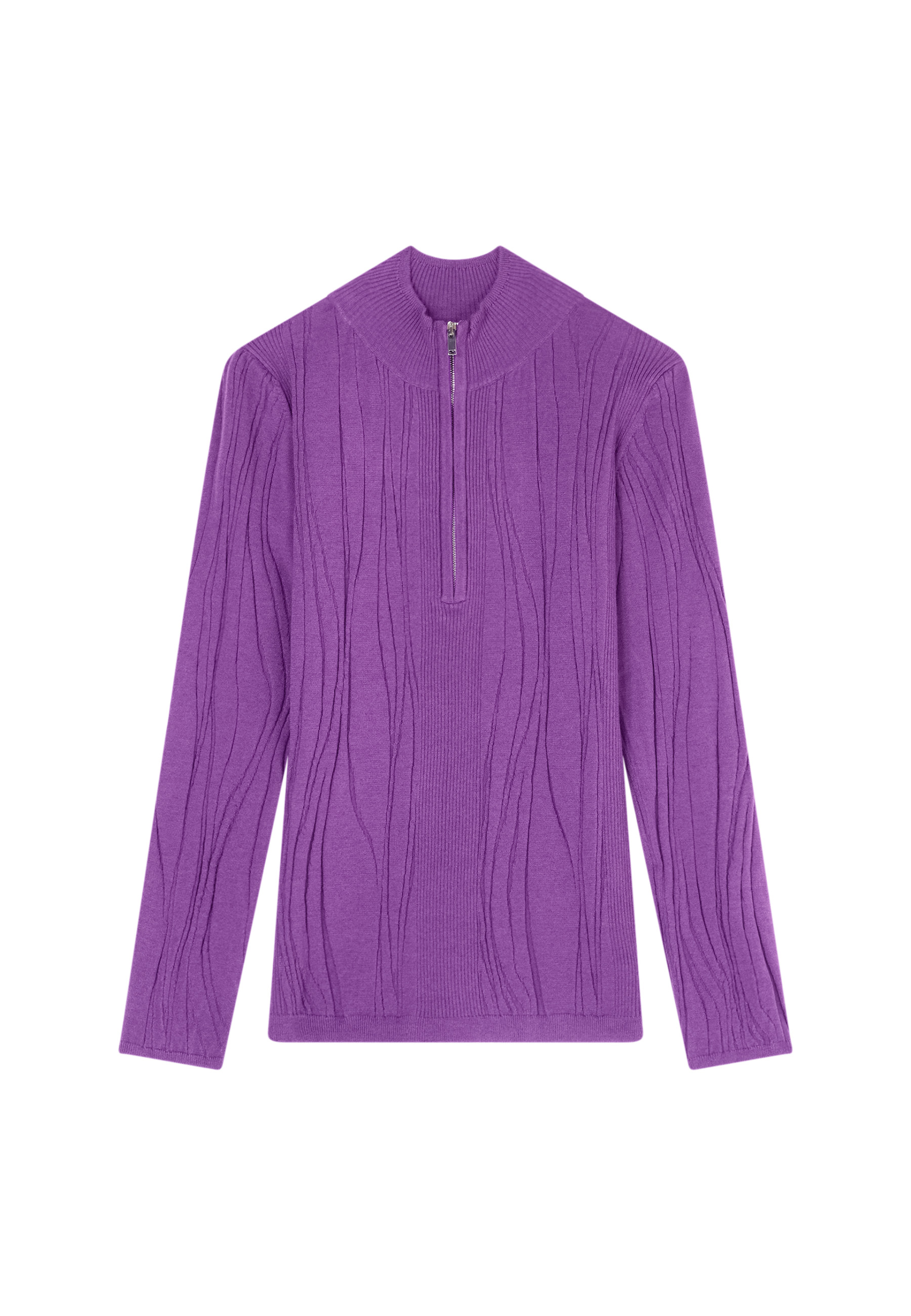 Pull col zippé en laine mélangée - Cacilda