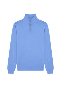 Trucker neck sweater with logo in merino wool - Ryan