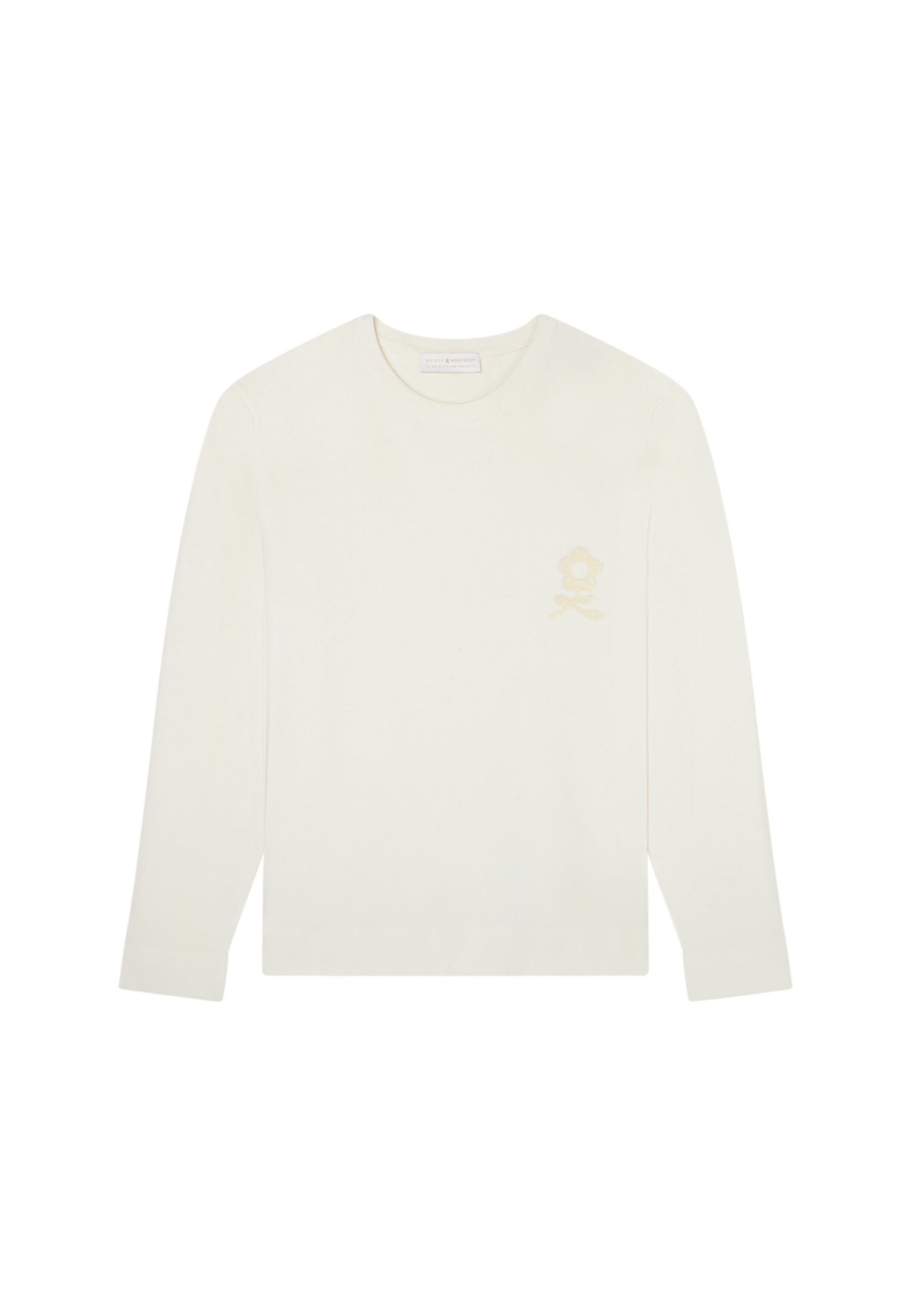 Pull laine mérinos avec logo