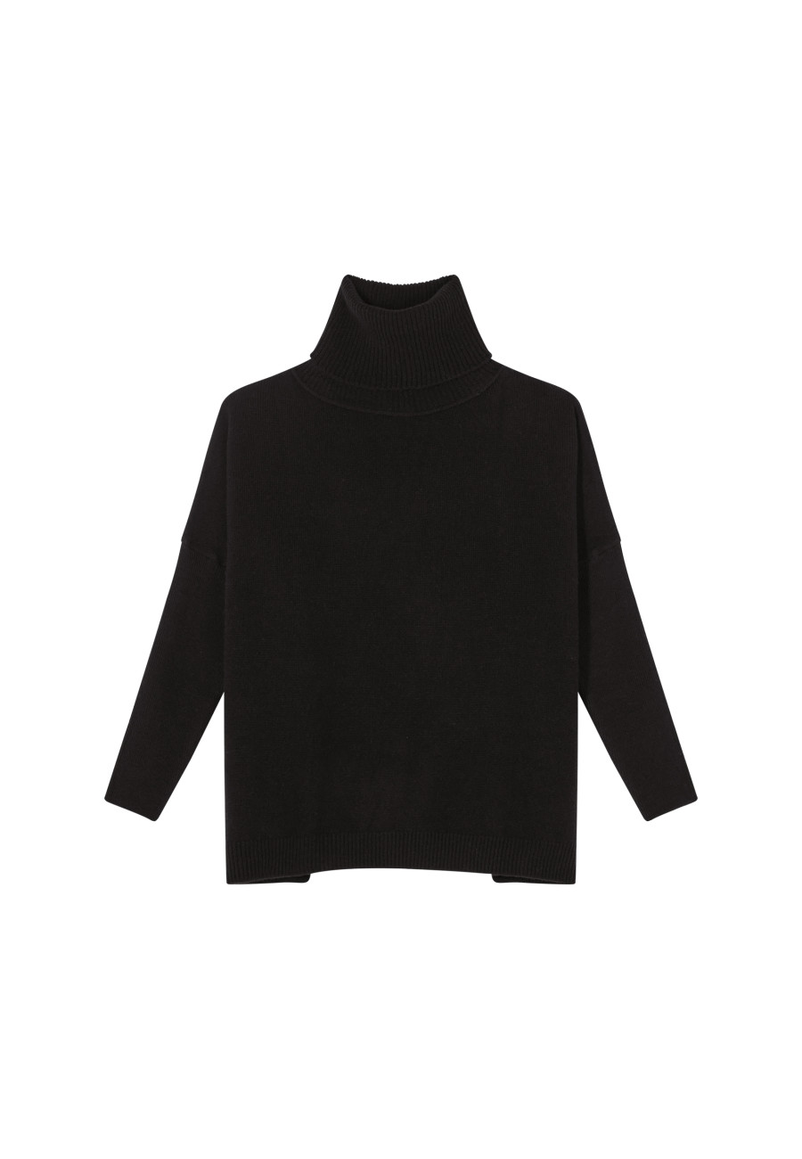 Suéter de gola alta de lã e cashmere - Clara