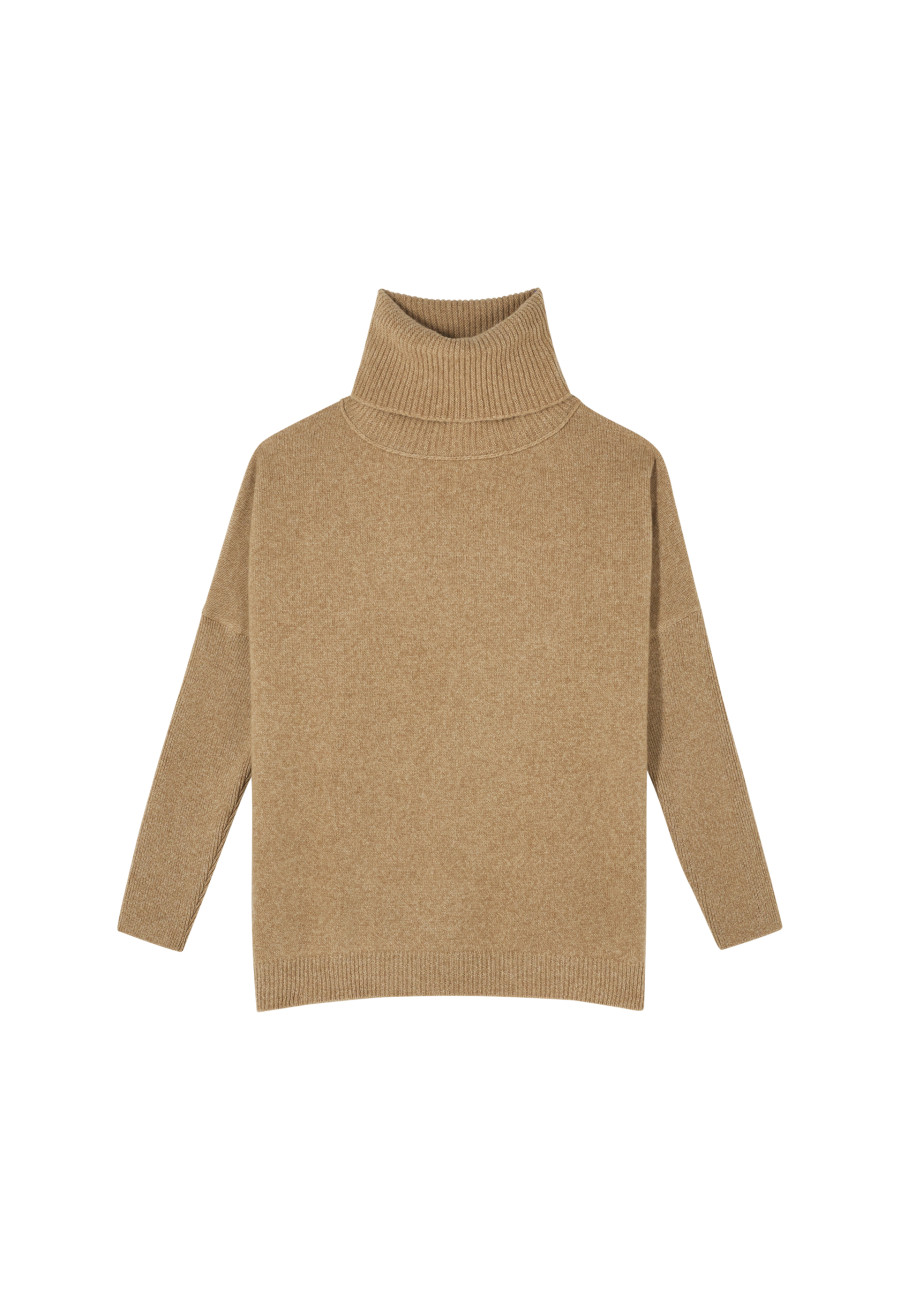 Loose-fitting turtleneck sweater in wool and cashmere - Clara