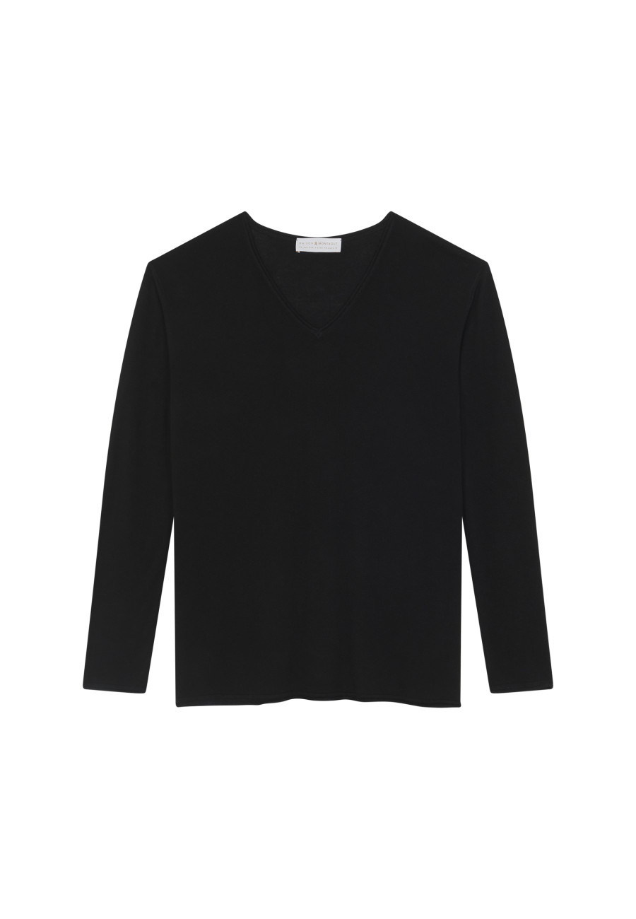 Camiseta Cashmere com gola V e fibra de bambu - Aeline