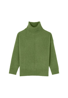 Turtleneck sweater with cashmere slits - Adena