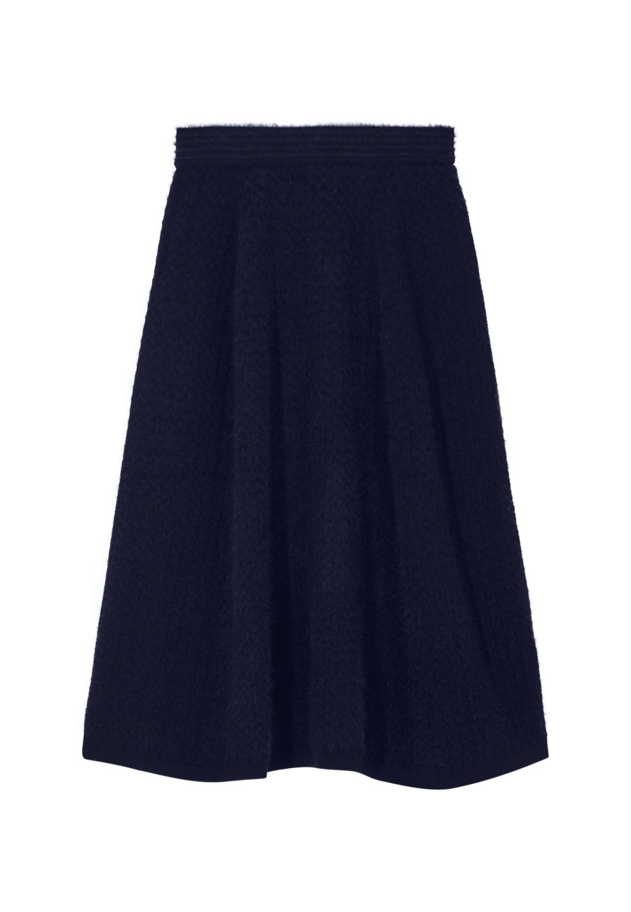 Long skirt in merino wool - Cecile