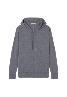 Gilet zippé à capuche en cachemire - Emilien
