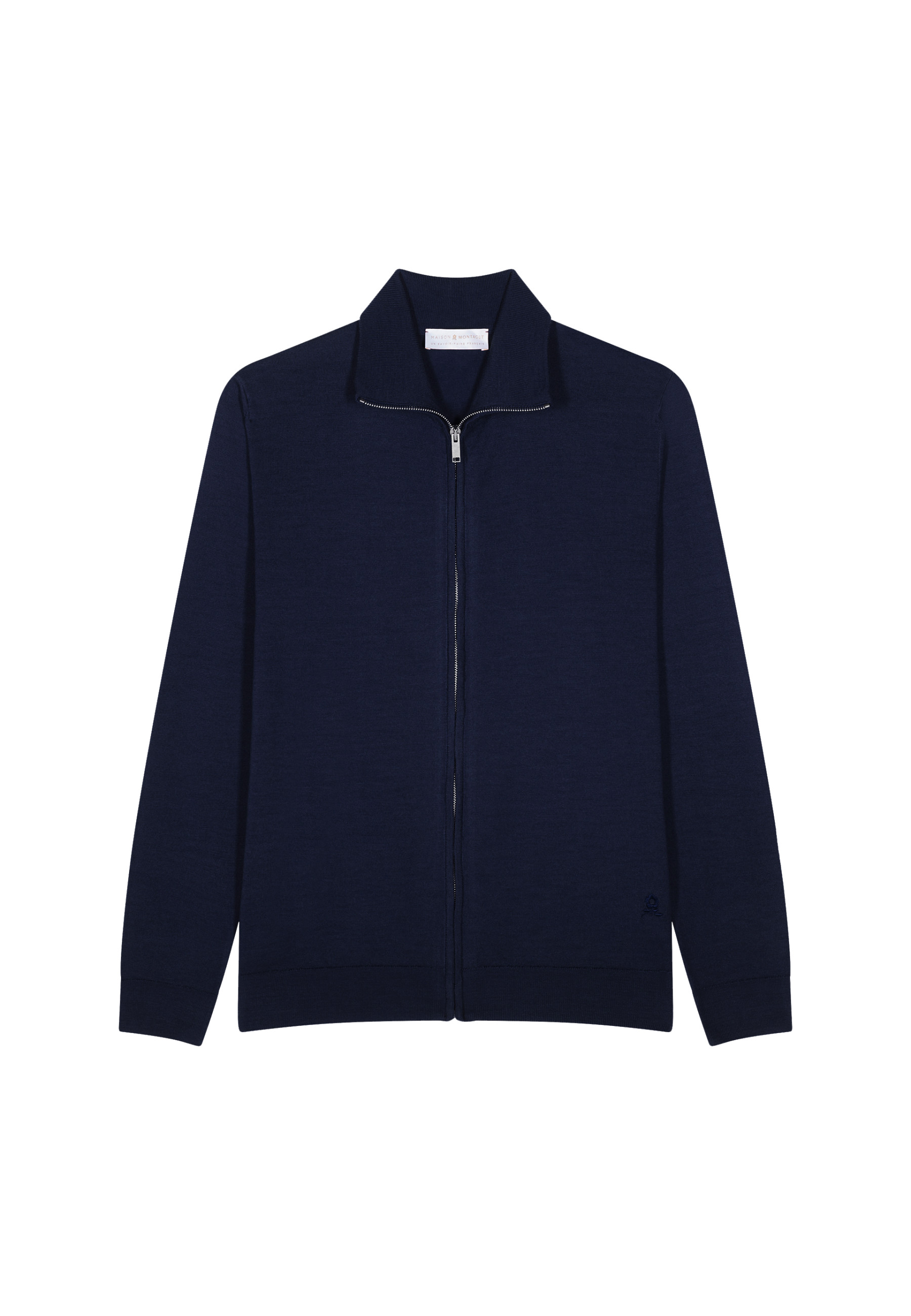 Zipped vest with logo in merino wool - Estian