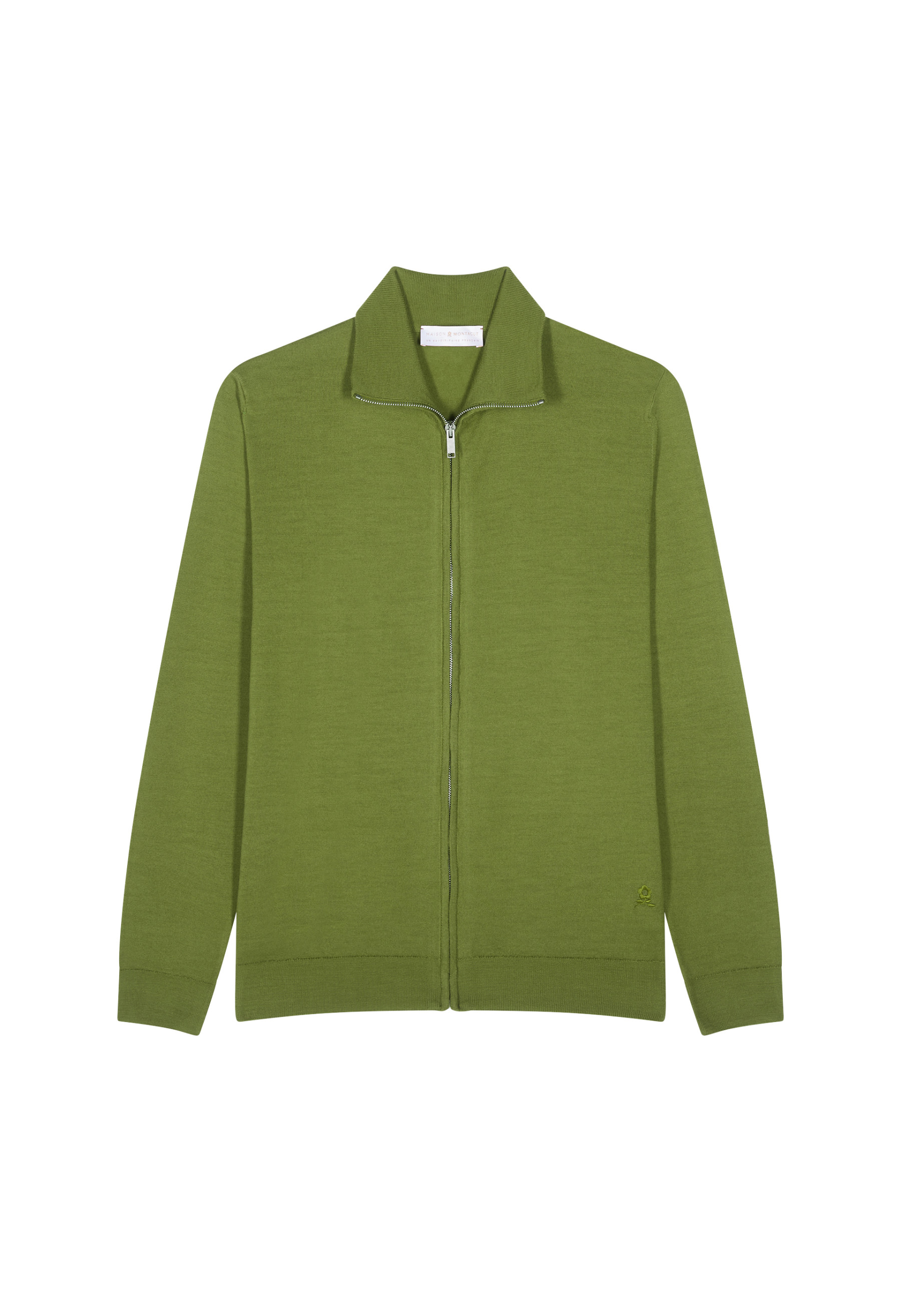 Zipped vest with logo in merino wool - Estian