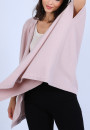 Gilet kimono sans manches - Harriet 6602 colombe - 24 rose clair