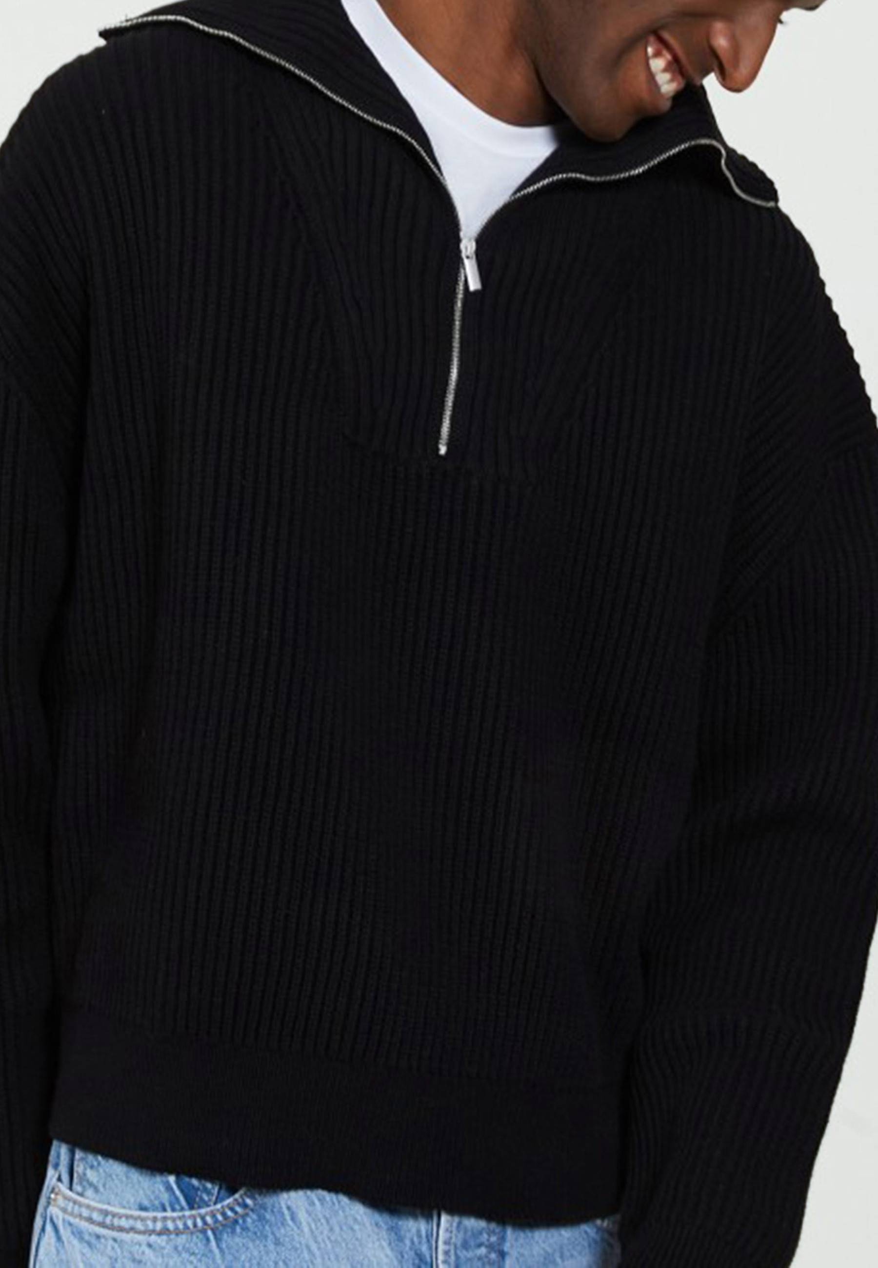 Large organic cotton trucker neck sweater - Bill