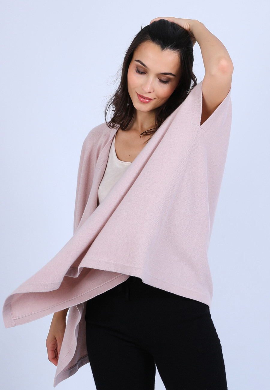 Gilet kimono sans manches - Harriet 6602 colombe - 24 rose clair