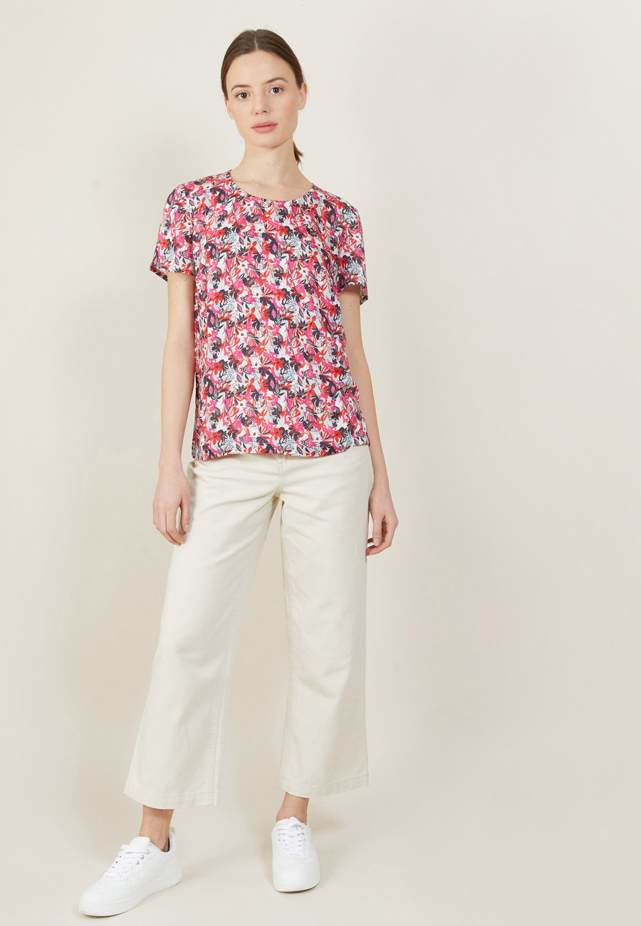 Top en viscose floral - Nantes - 7399 fleuri - 86 Multicolore
