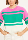 Three-colored cotton sweater - Mavrick