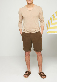 Casual shorts 100% linen-Rodez