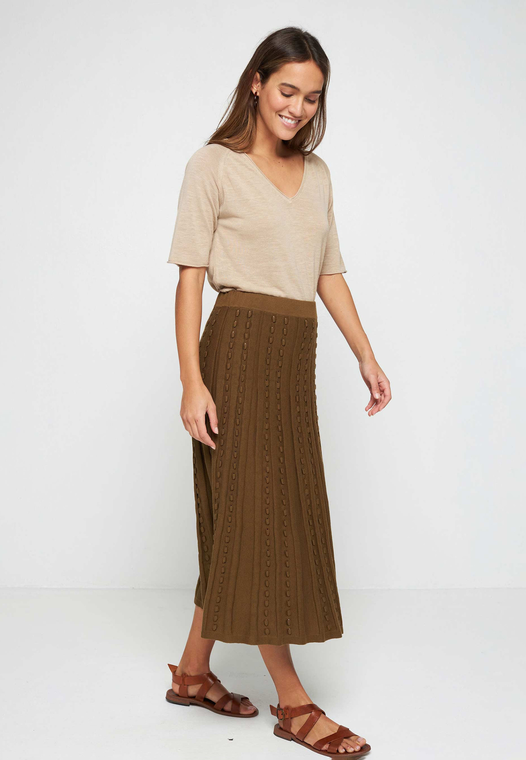 Long skirt in organic cotton - Sixtine