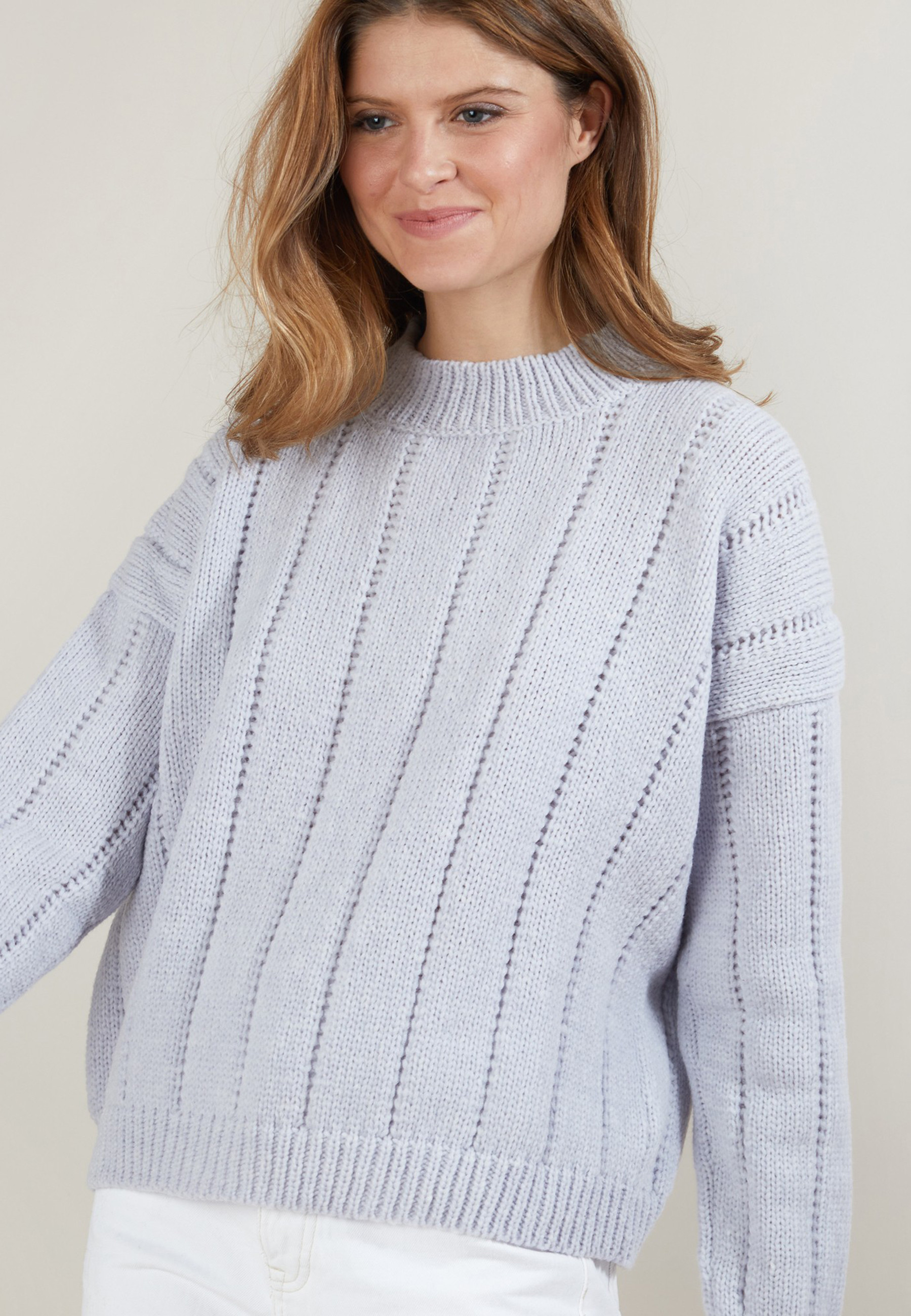 Round-neck wool and nylon sweater - Gustave