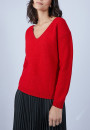 Pull col V pour femme Soizic 6681 rouge - 52 rouge