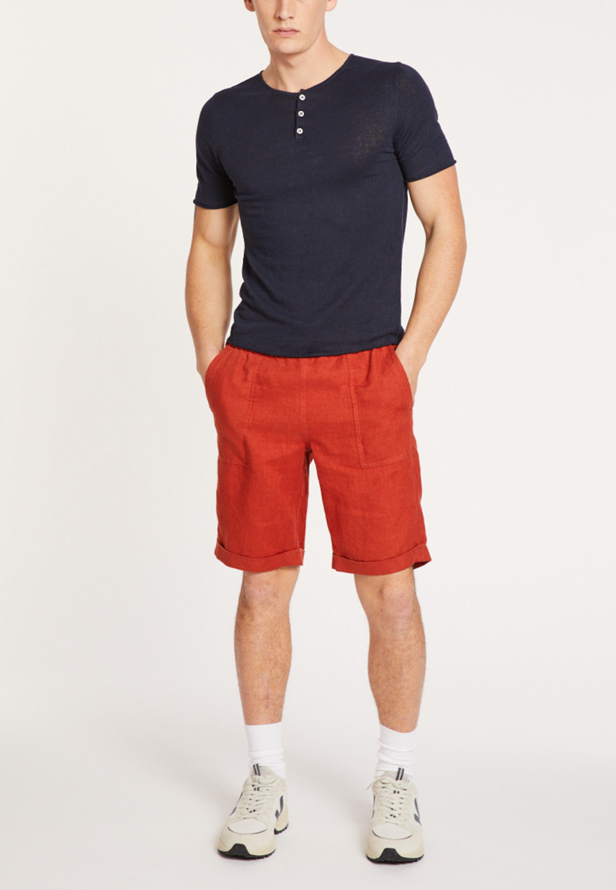 Button-neck T-shirt - LEONCE