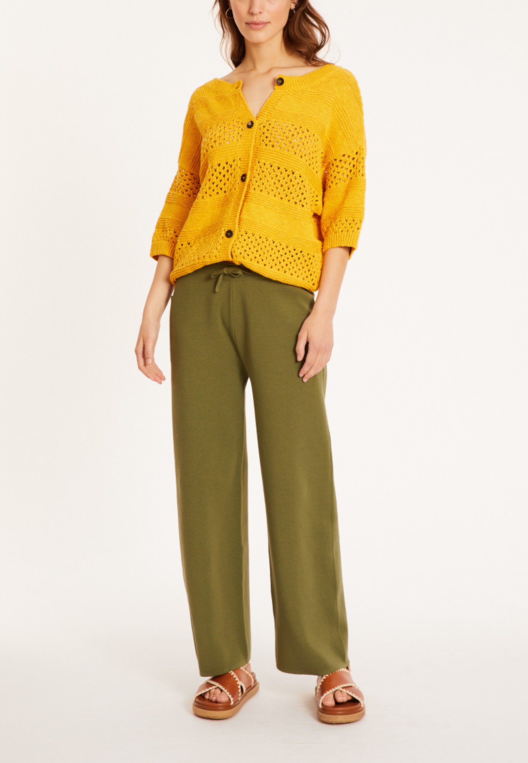Pantalon à poches en coton - Mederise 8051 cactus - 83 Kaki