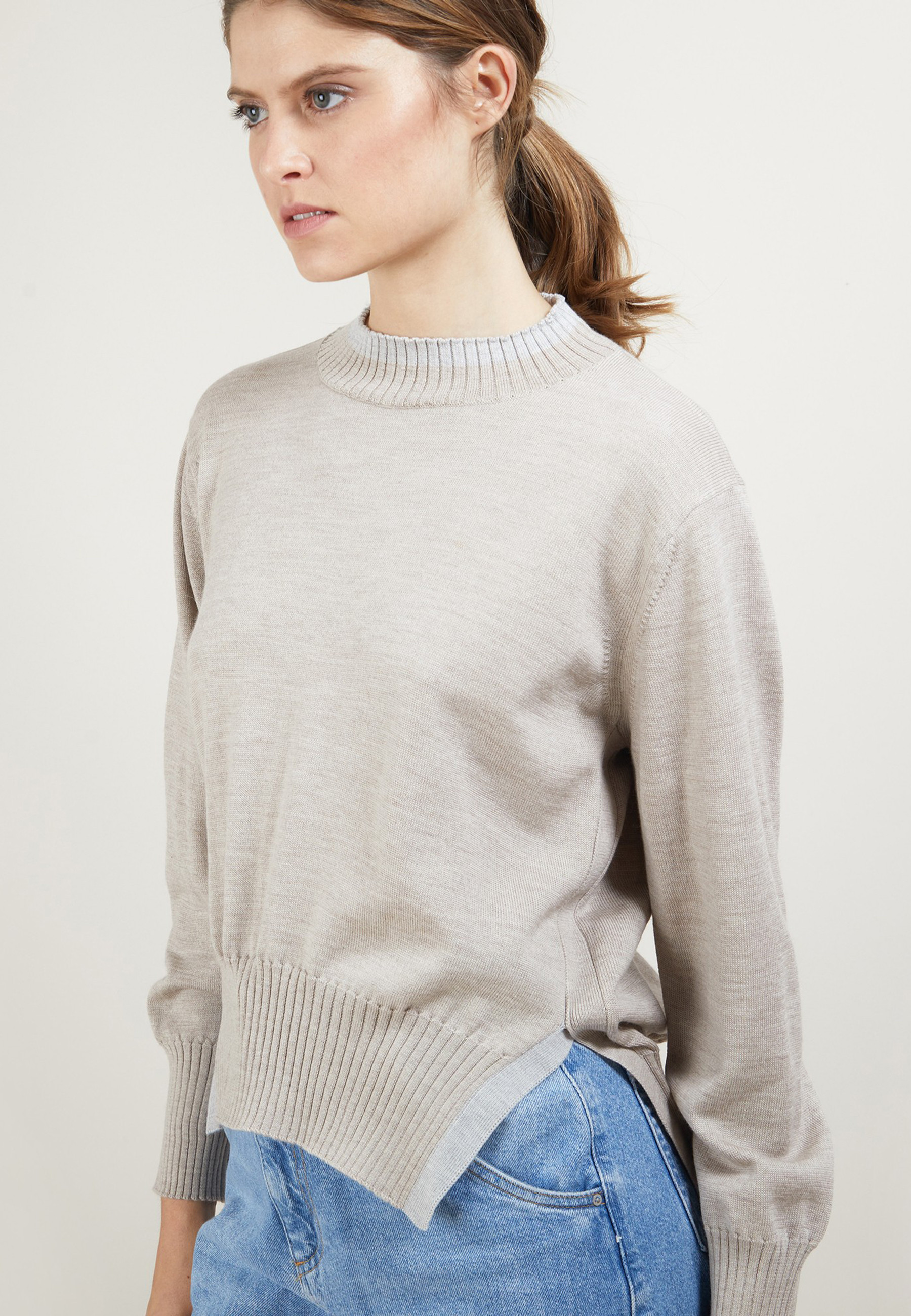 Two-tone wool sweater Gimmie