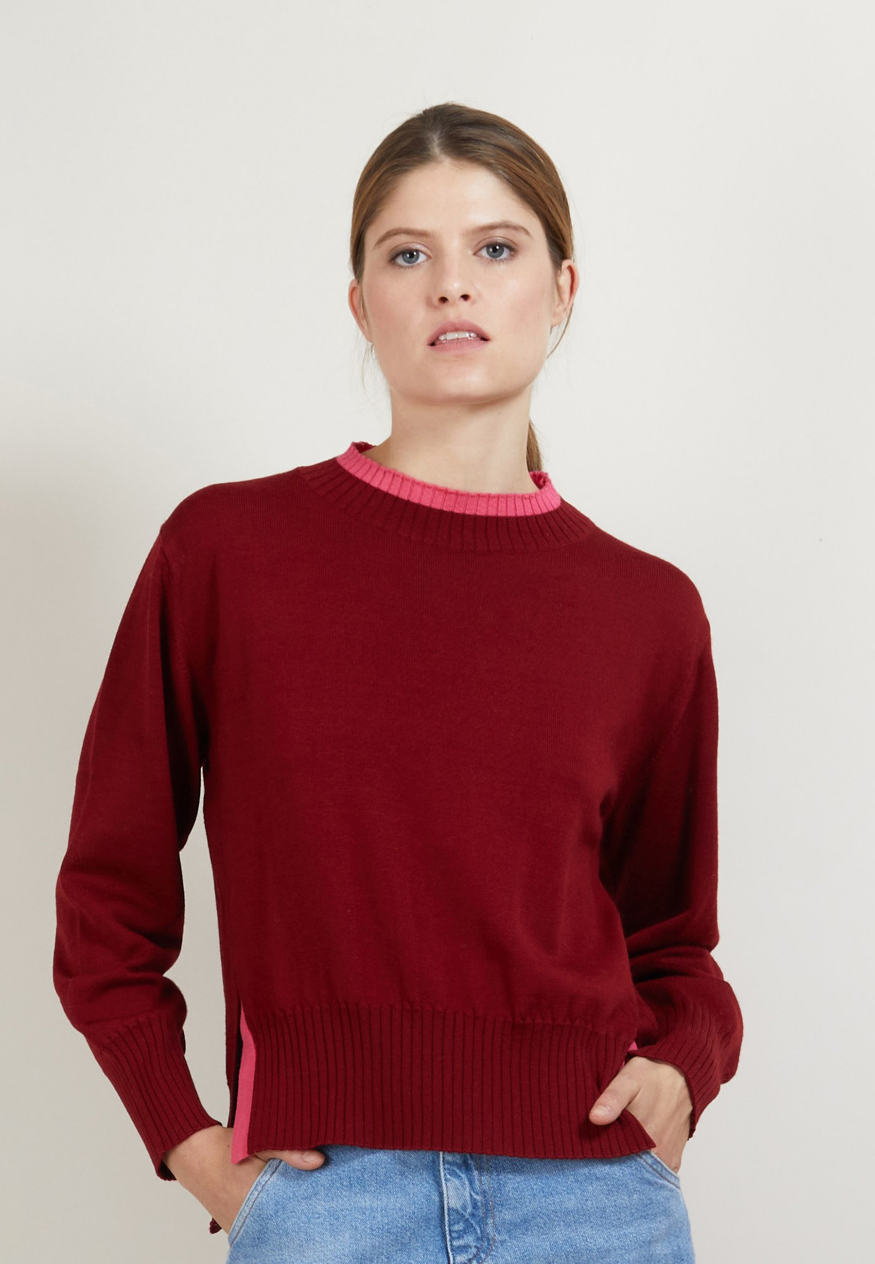 Two-tone wool sweater Gimmie