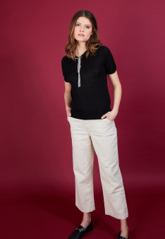 Pull col rond en viscose Alya