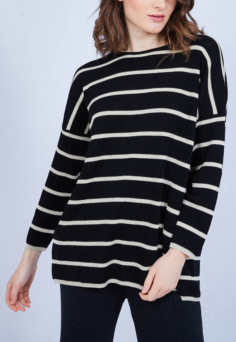 Striped round-neck jumper - MARIAH