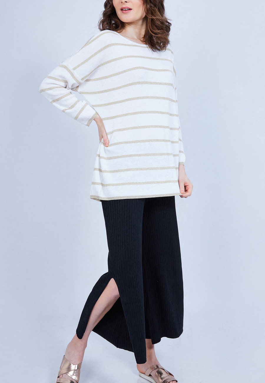 Striped round-neck jumper - MARIAH