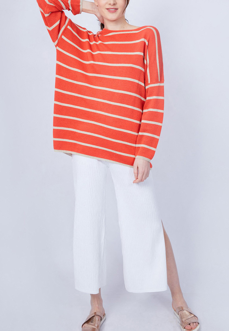 Striped round-neck jumper - MARIAH