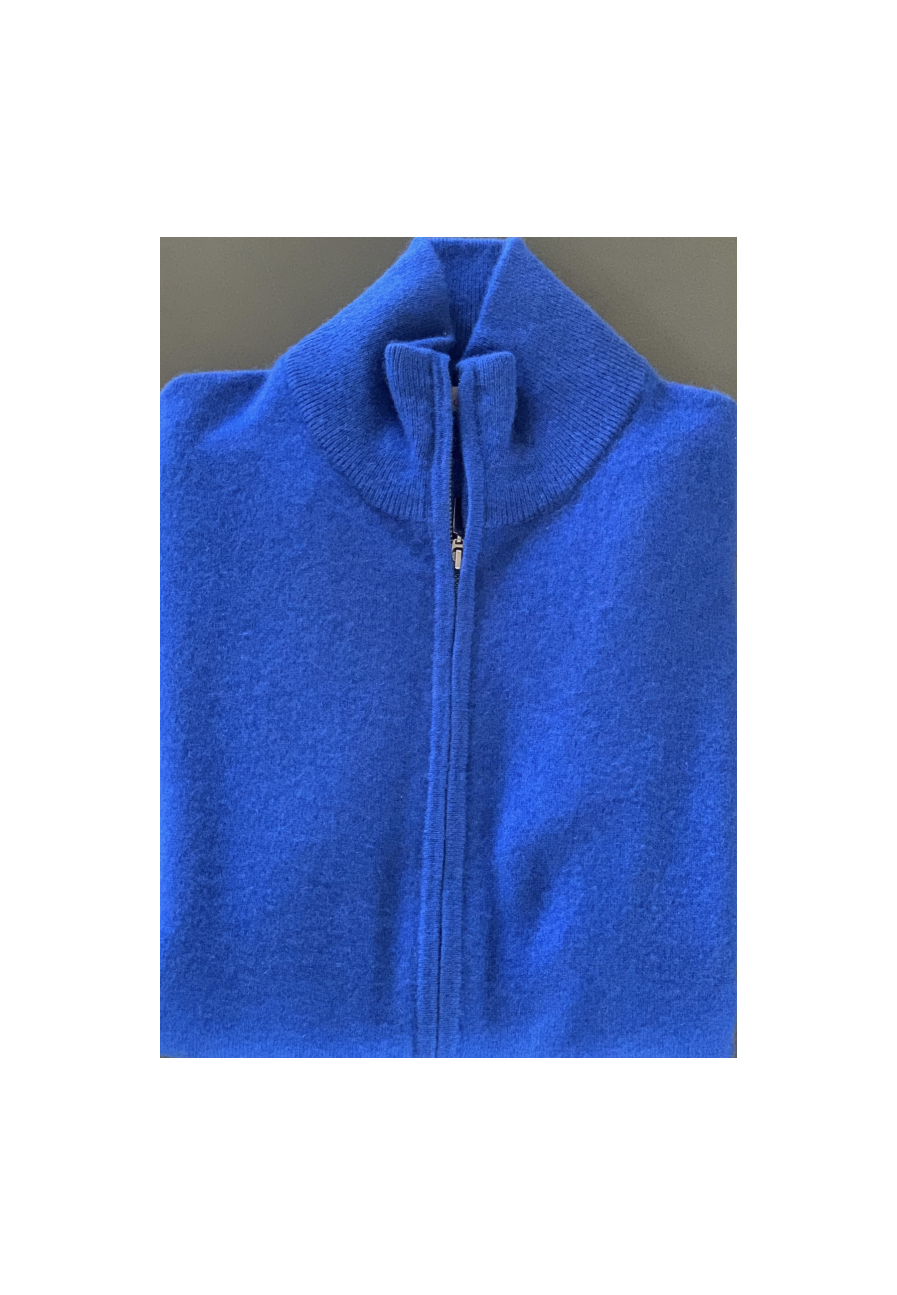 Gilet zippé en cachemire 2 fils sans poches Marc-Antoine