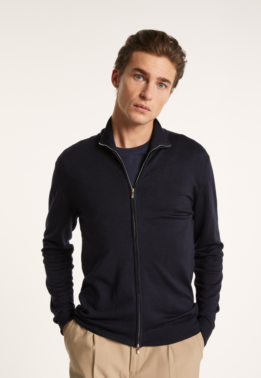Men's zip-up merino wool cardigan - Estian
