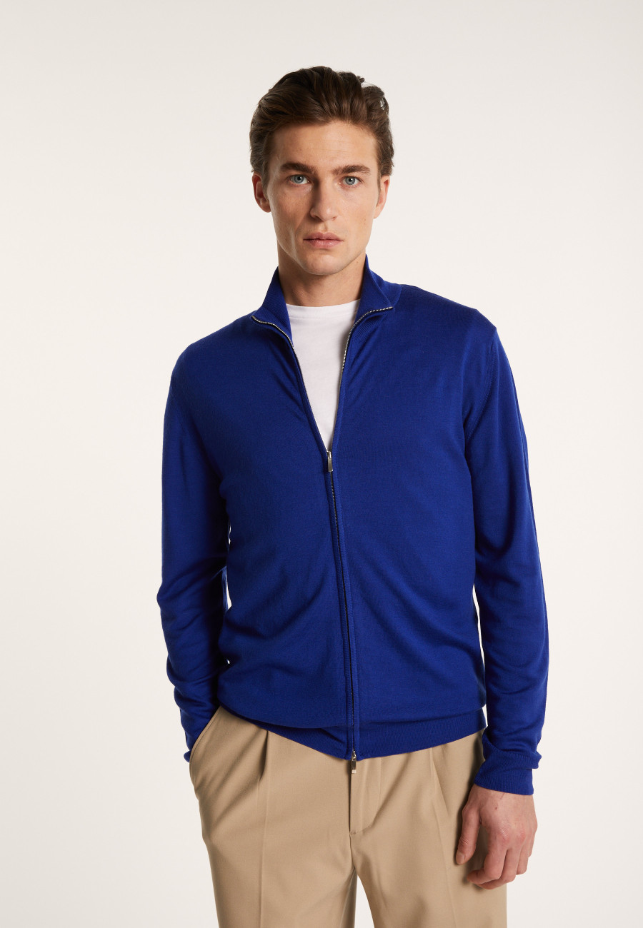 Colete com zíper em lã Merino - Estian