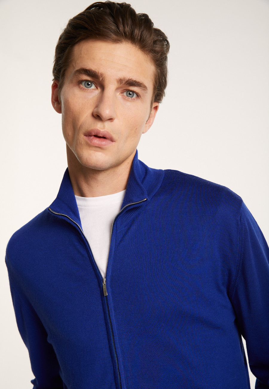 Colete com zíper em lã Merino - Estian