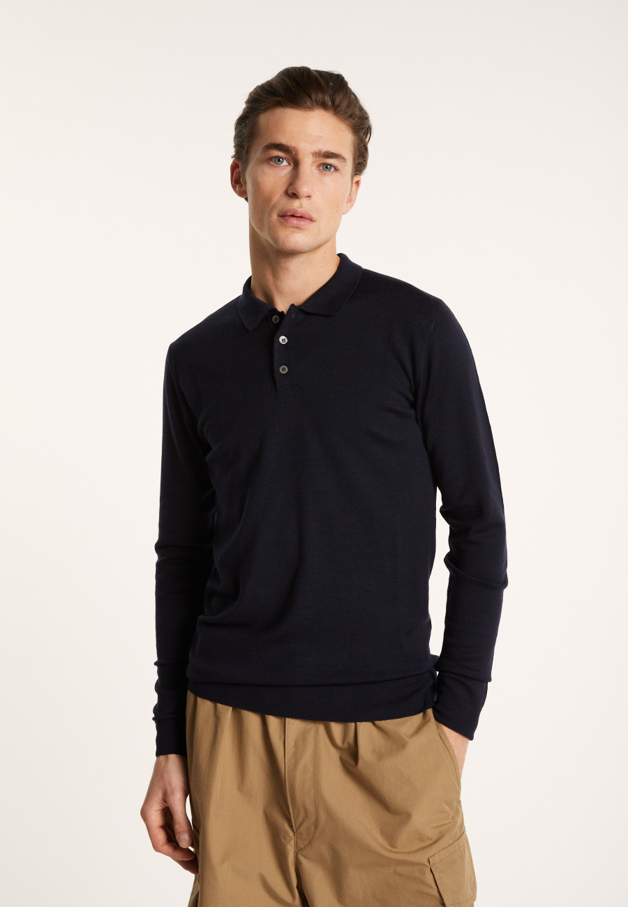 Merino wool polo neck sweater - Eni
