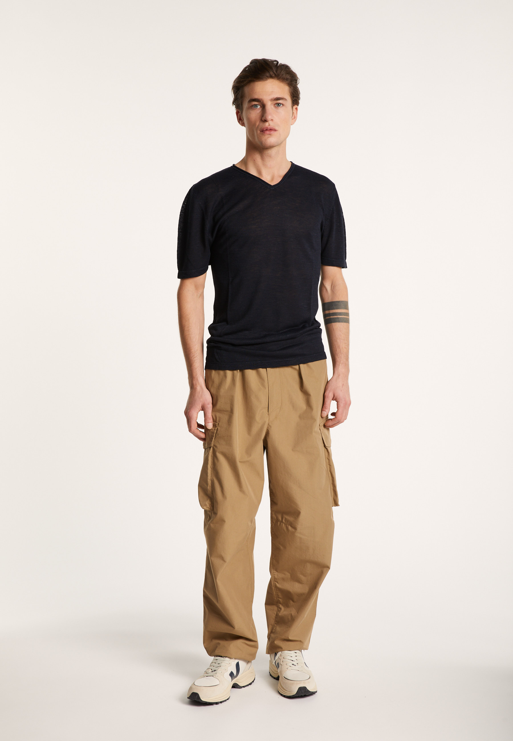 T-shirt col rond en lin flammé - Boséa