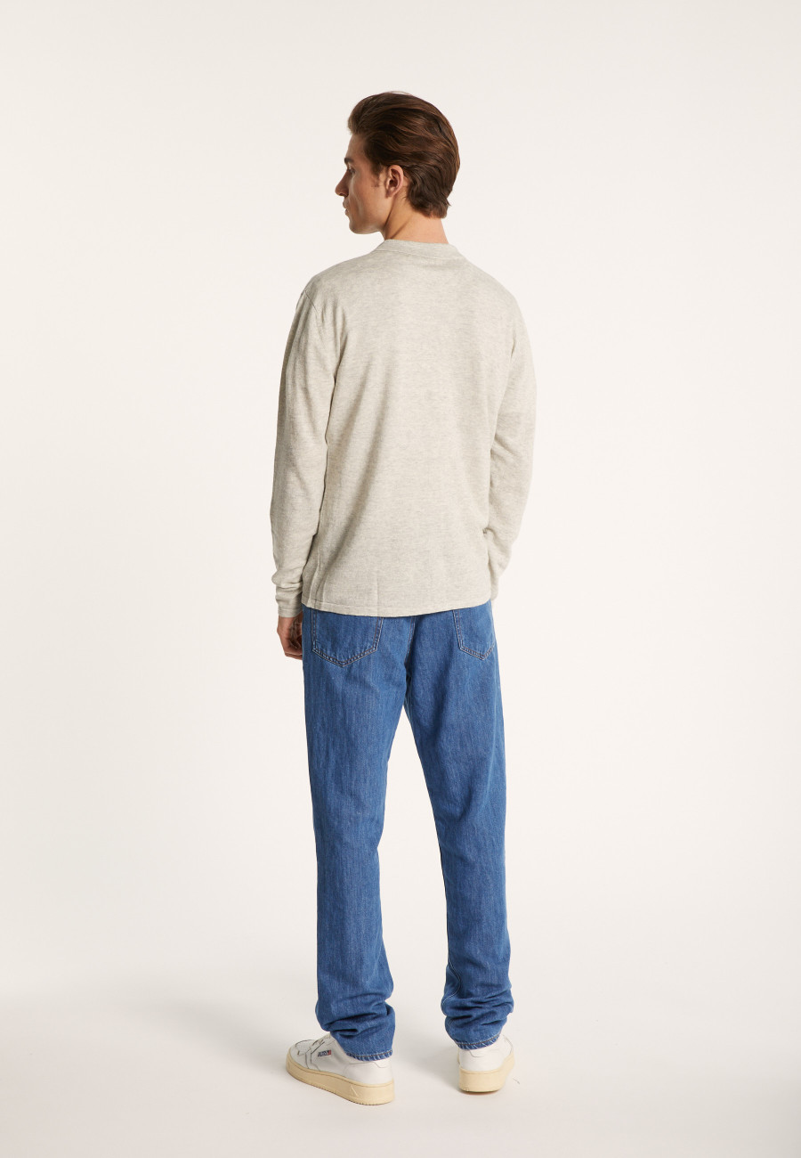 Camisa de linho e cashmere de manga comprida - Bazar