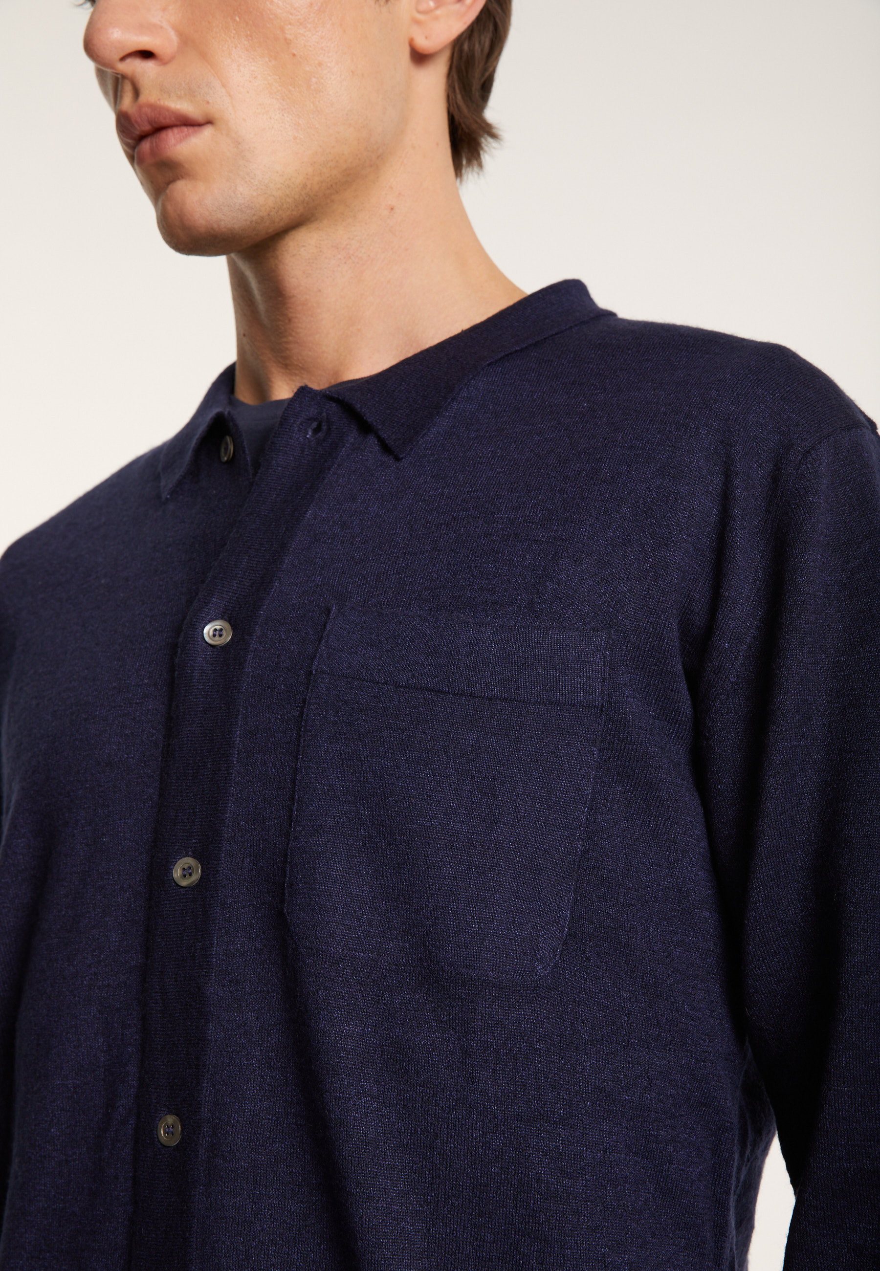 Chemise manches longues en lin cachemire - Bazar