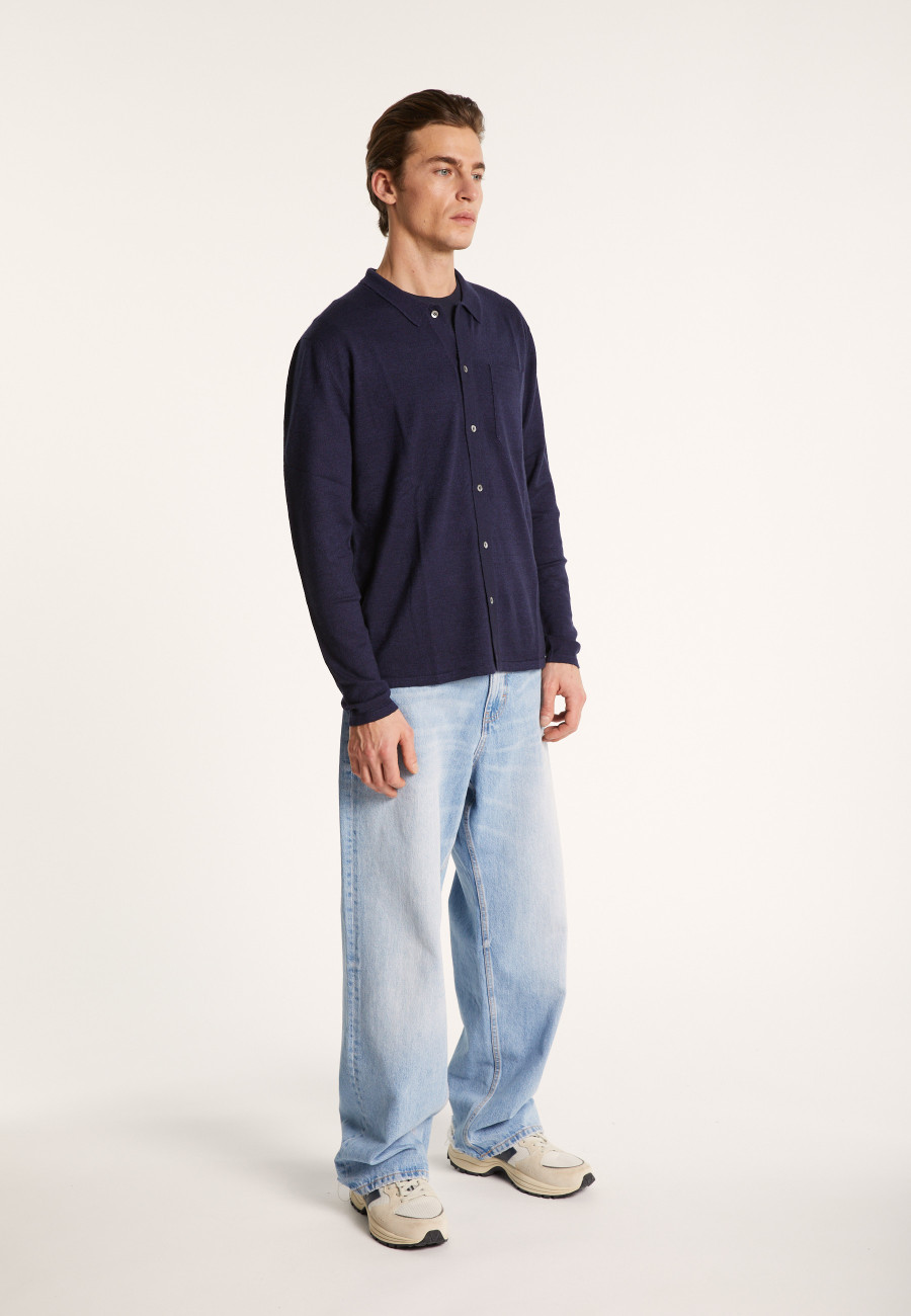 Long-sleeved cashmere linen shirt - Bazar